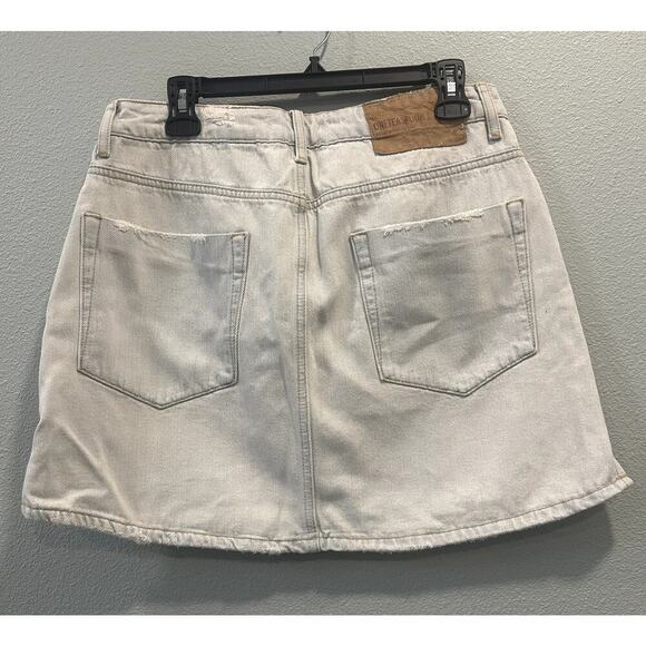OneTeaspoon BRANDO 2020 MINI HIGH WAIST DENIM SKIRT WHITE - Picture 7 of 9